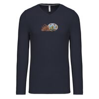 T-shirt col V manches longues de marque Kariban Vignette