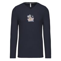T-shirt col V manches longues de marque Kariban Vignette