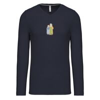 T-shirt col V manches longues de marque Kariban Vignette