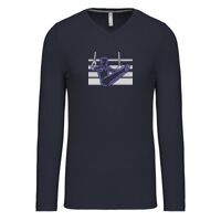 T-shirt col V manches longues de marque Kariban Vignette