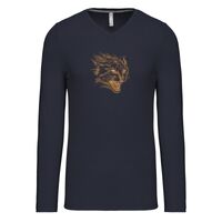 T-shirt col V manches longues de marque Kariban Vignette