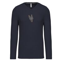 T-shirt col V manches longues de marque Kariban Vignette