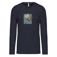 T-shirt col V manches longues de marque Kariban Vignette