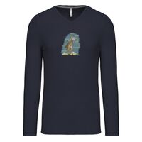 T-shirt col V manches longues de marque Kariban Vignette