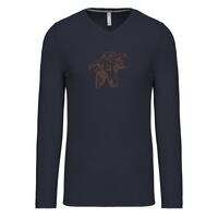 T-shirt col V manches longues de marque Kariban Vignette