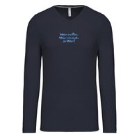 T-shirt col V manches longues de marque Kariban Vignette