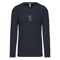 T-shirt col V manches longues de marque Kariban Vignette