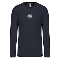 T-shirt col V manches longues de marque Kariban Vignette