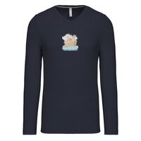 T-shirt col V manches longues de marque Kariban Vignette