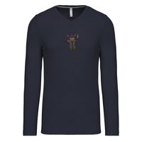T-shirt col V manches longues de marque Kariban Vignette