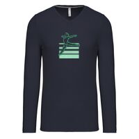 T-shirt col V manches longues de marque Kariban Vignette