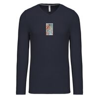 T-shirt col V manches longues de marque Kariban Vignette