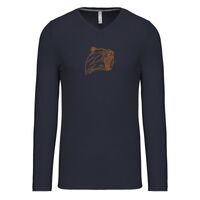 T-shirt col V manches longues de marque Kariban Vignette