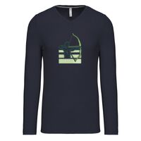 T-shirt col V manches longues de marque Kariban Vignette