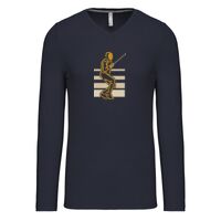 T-shirt col V manches longues de marque Kariban Vignette