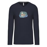 T-shirt col V manches longues de marque Kariban Vignette