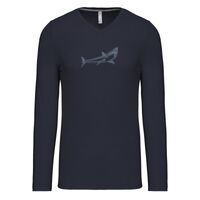 T-shirt col V manches longues de marque Kariban Vignette