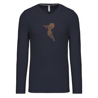 T-shirt col V manches longues de marque Kariban Vignette