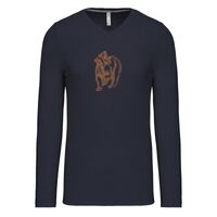T-shirt col V manches longues de marque Kariban Vignette