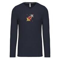 T-shirt col V manches longues de marque Kariban Vignette