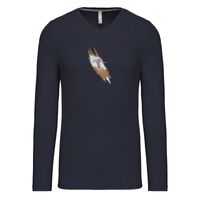 T-shirt col V manches longues de marque Kariban Vignette
