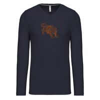 T-shirt col V manches longues de marque Kariban Vignette