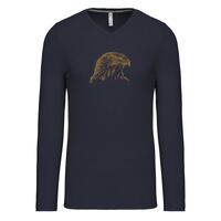 T-shirt col V manches longues de marque Kariban Vignette