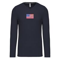 T-shirt col V manches longues de marque Kariban Vignette