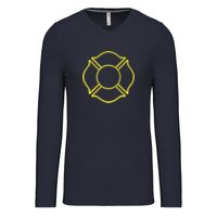 T-shirt col V manches longues de marque Kariban Vignette