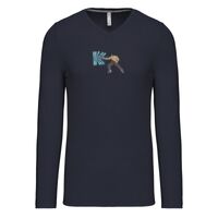 T-shirt col V manches longues de marque Kariban Vignette