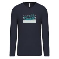 T-shirt col V manches longues de marque Kariban Vignette