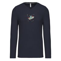 T-shirt col V manches longues de marque Kariban Vignette