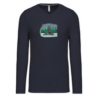 T-shirt col V manches longues de marque Kariban Vignette