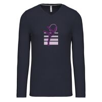 T-shirt col V manches longues de marque Kariban Vignette
