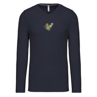 T-shirt col V manches longues de marque Kariban Vignette