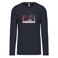 T-shirt col V manches longues de marque Kariban Vignette
