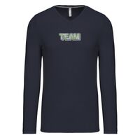 T-shirt col V manches longues de marque Kariban Vignette