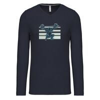 T-shirt col V manches longues de marque Kariban Vignette