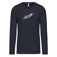 T-shirt col V manches longues de marque Kariban Vignette