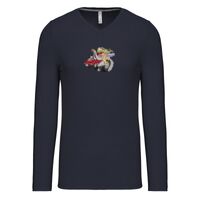 T-shirt col V manches longues de marque Kariban Vignette