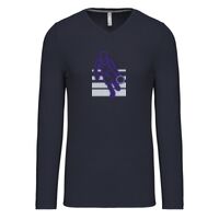T-shirt col V manches longues de marque Kariban Vignette