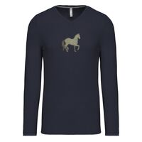 T-shirt col V manches longues de marque Kariban Vignette