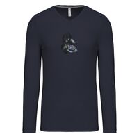 T-shirt col V manches longues de marque Kariban Vignette