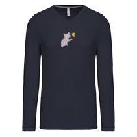 T-shirt col V manches longues de marque Kariban Vignette