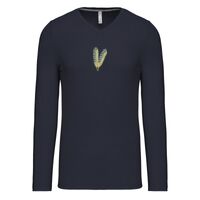 T-shirt col V manches longues de marque Kariban Vignette