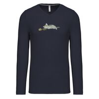 T-shirt col V manches longues de marque Kariban Vignette