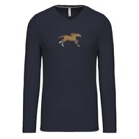 T-shirt col V manches longues de marque Kariban Vignette