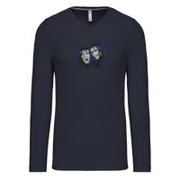 T-shirt col V manches longues de marque Kariban Vignette
