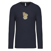 T-shirt col V manches longues de marque Kariban Vignette