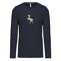 T-shirt col V manches longues de marque Kariban Vignette